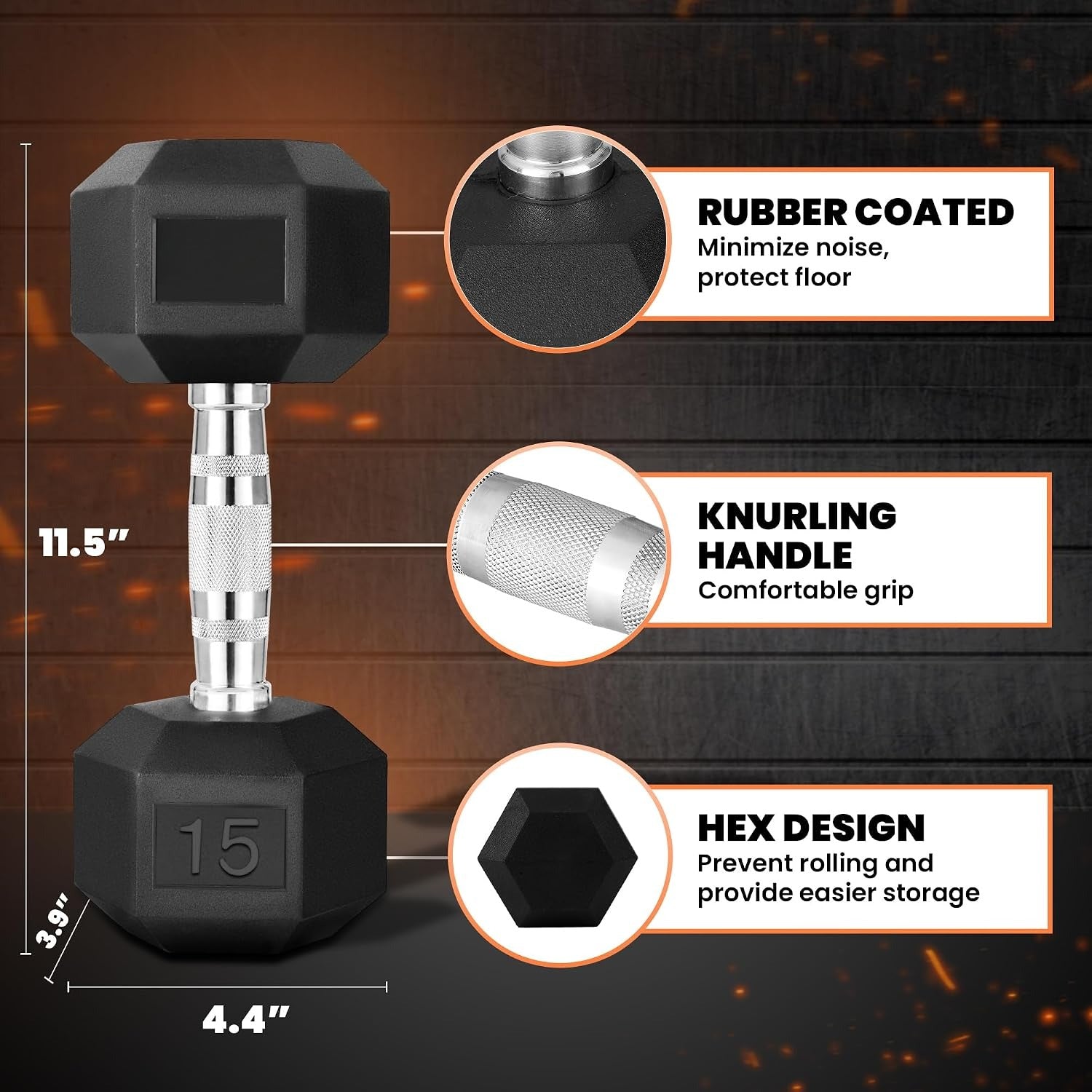Slip Hex Dumbbells Pair