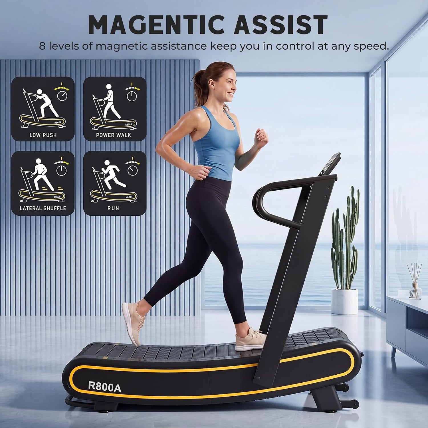 Manual Foldable Adjustable Treadmill