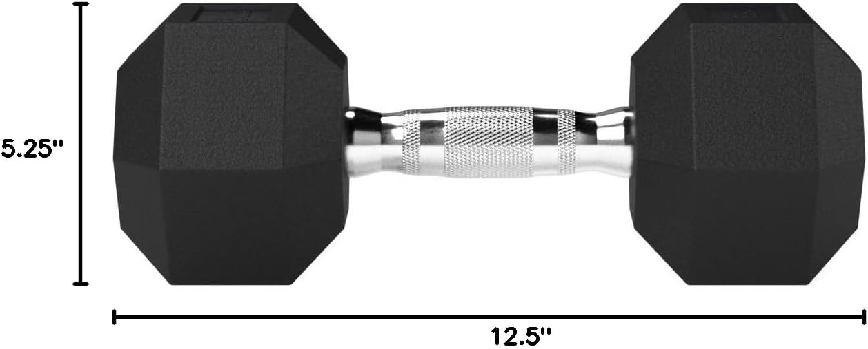 Rubber Hex Dumbbell