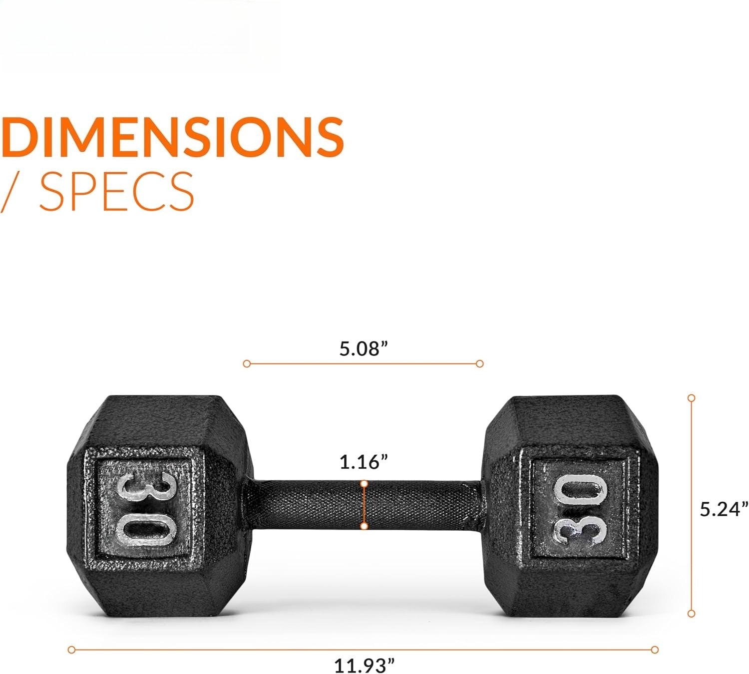 Barbell Cast Iron Hex Dumbbell