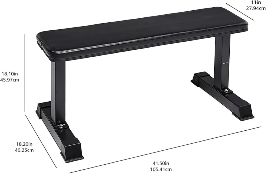 Black Flat Weight Bench