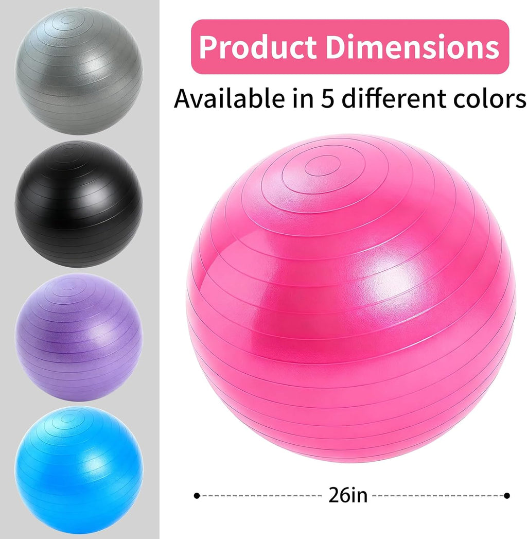 5 Pcs Anti‑Burst Yoga Exercise Ball