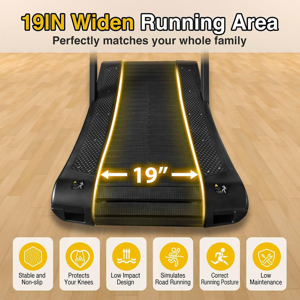 Curved Manual Non‑Electric Treadmill