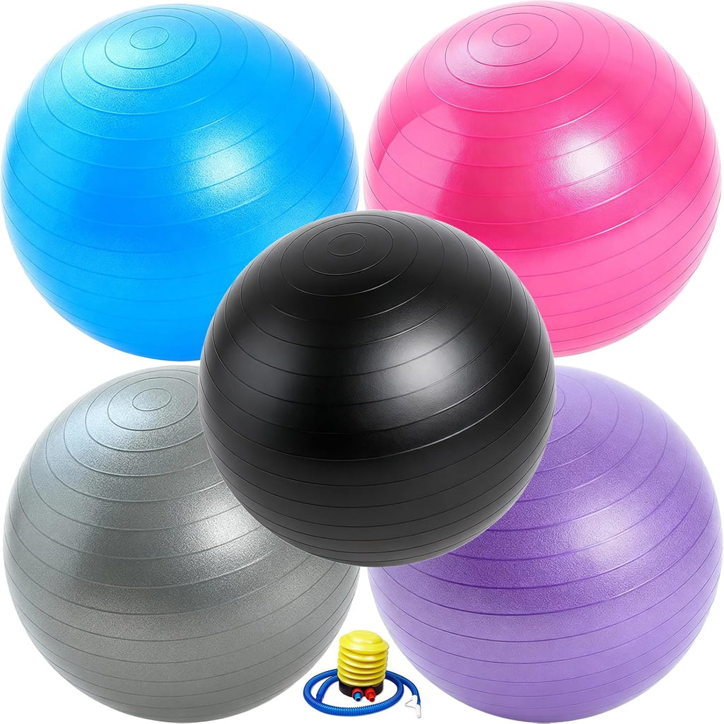 5 Pcs Anti‑Burst Yoga Exercise Ball