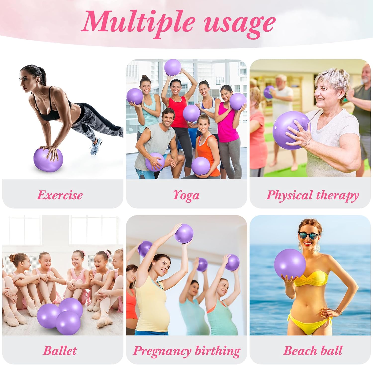 10 Pack Mini Pilates Ball