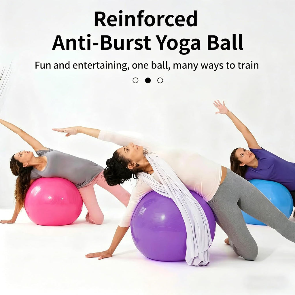 5 Pcs Anti‑Burst Yoga Exercise Ball