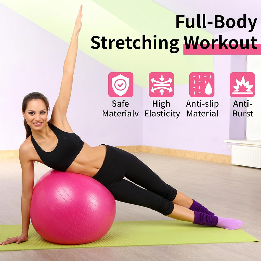 5 Pcs Anti‑Burst Yoga Exercise Ball