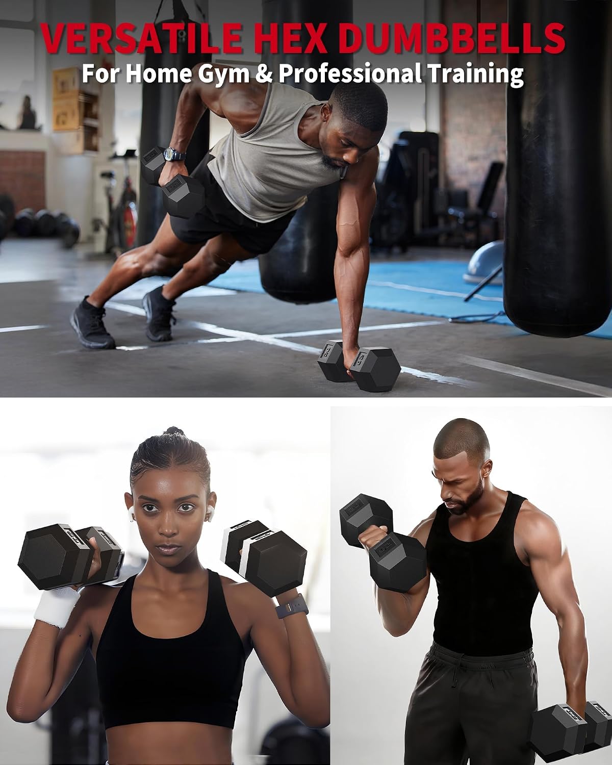 Coated Dumbbells Pair