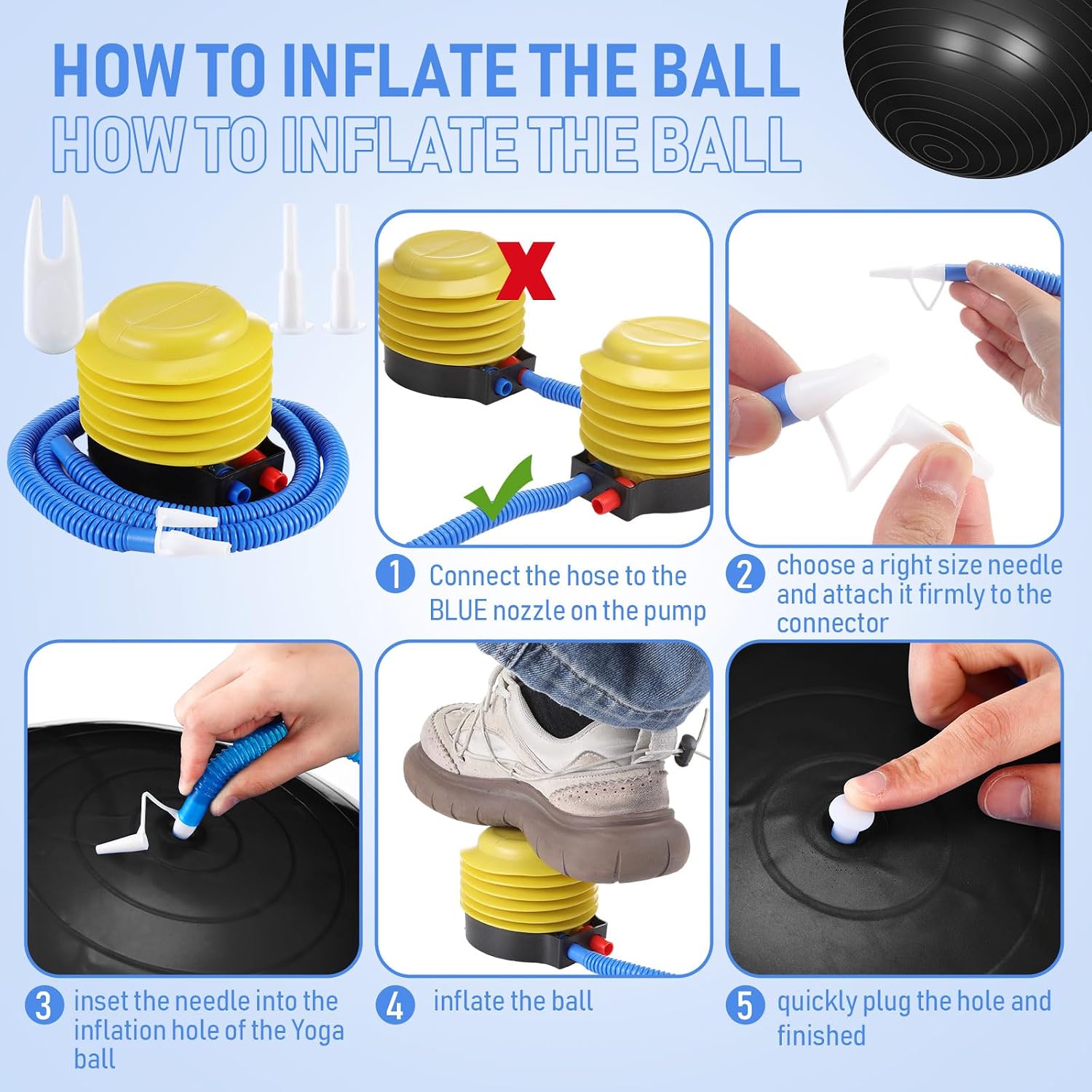 16 Pcs Yoga Exercise Ball