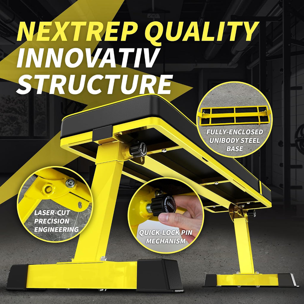 Foldable Heavy‑Duty Weight Bench