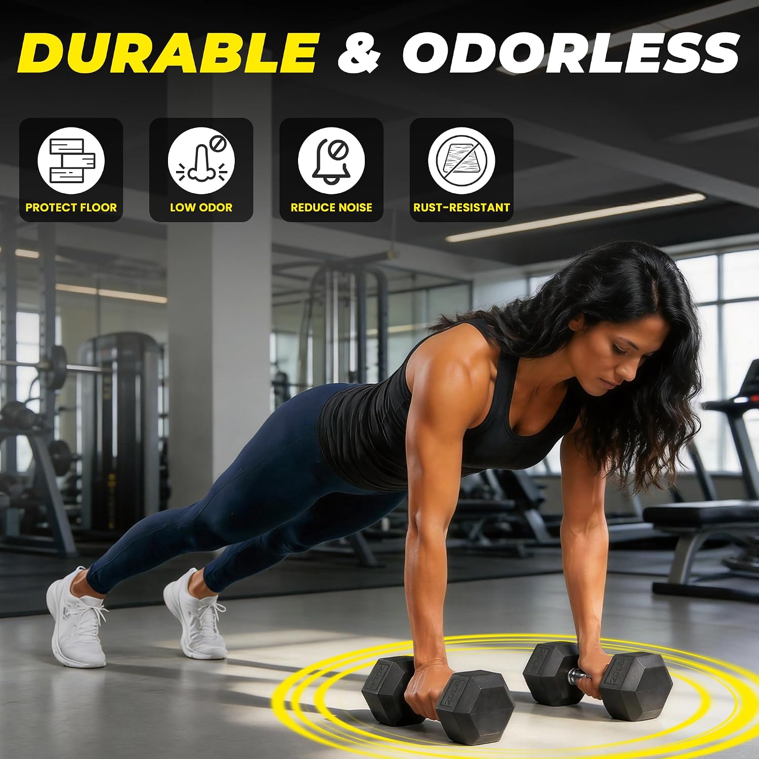 Coated Hex Dumbbells Pair