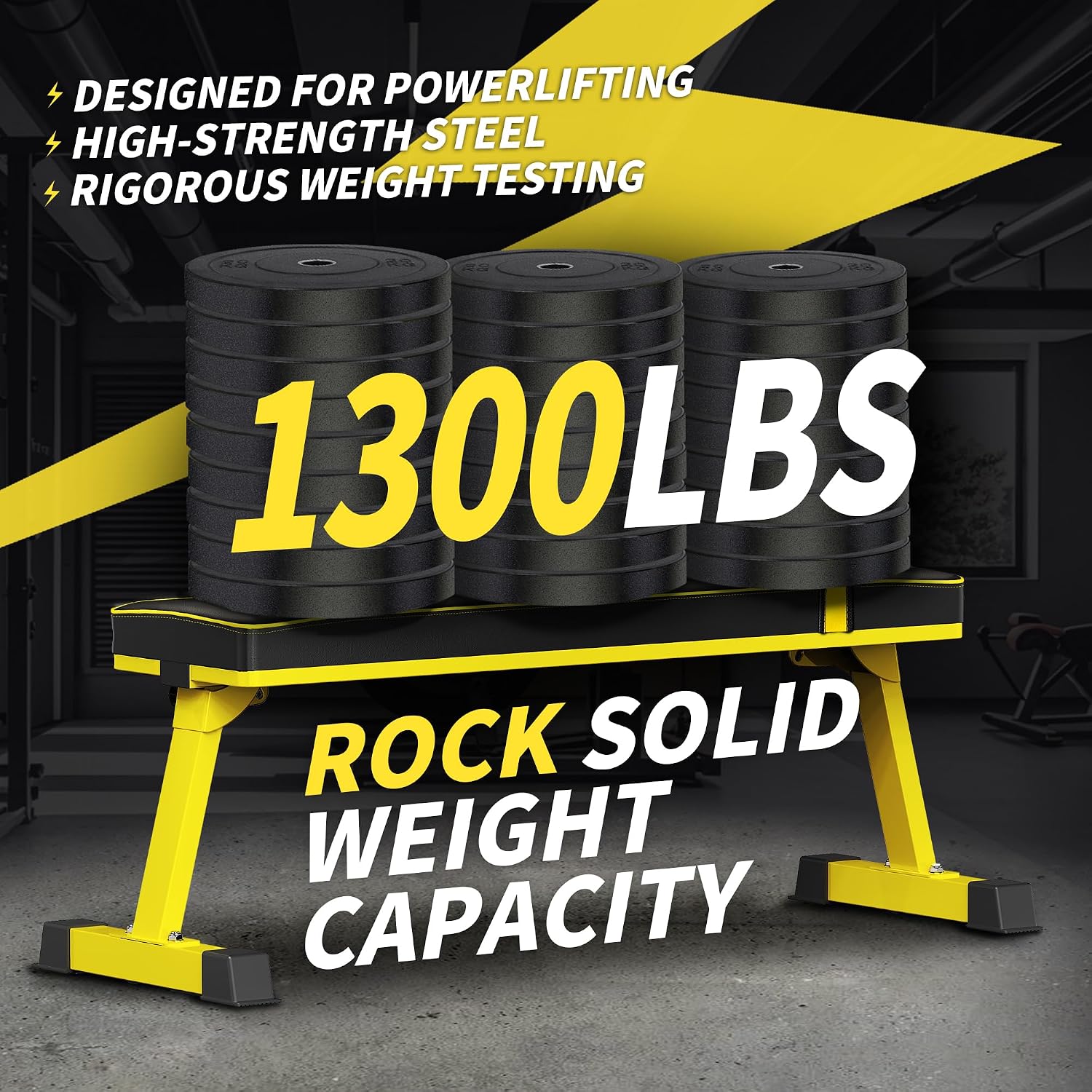 Foldable Heavy‑Duty Weight Bench