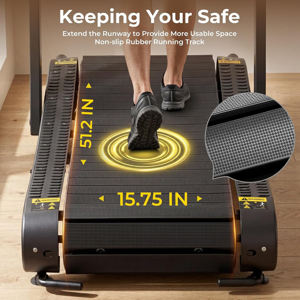 Curved Manual Non‑Electric Treadmill