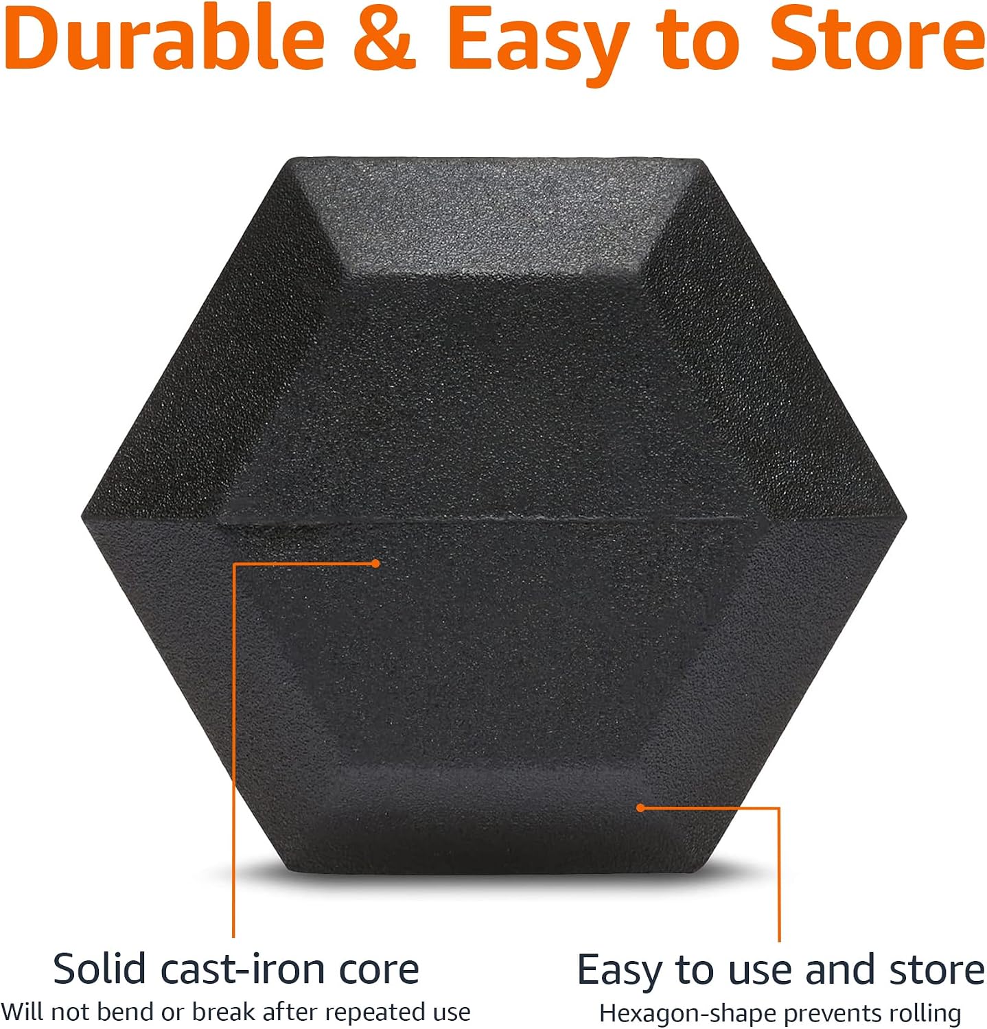 Rubber Hex Dumbbell