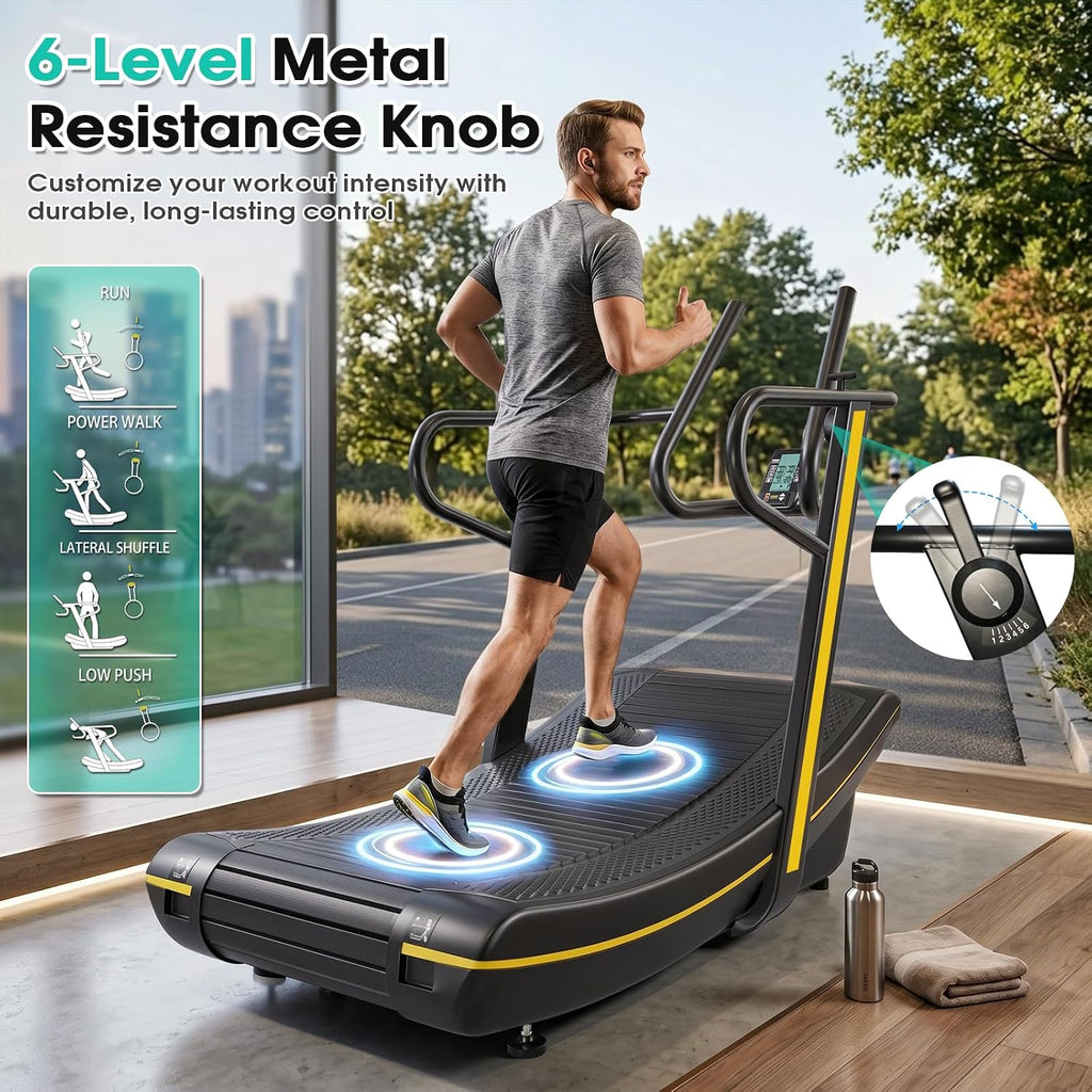 Curved Manual Self‑Powered Treadmill