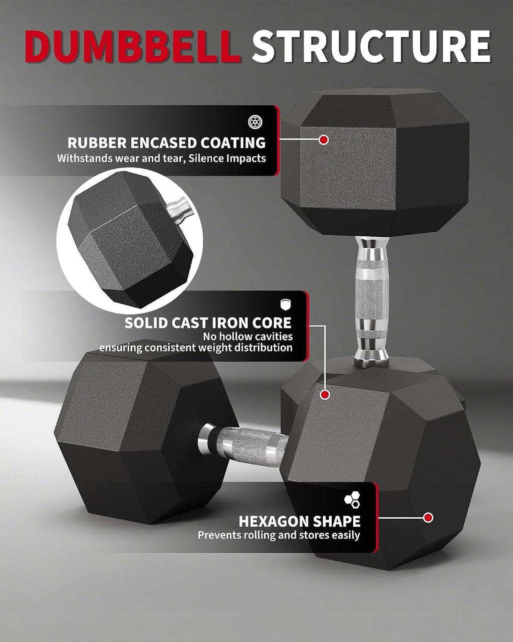 Coated Dumbbells Pair