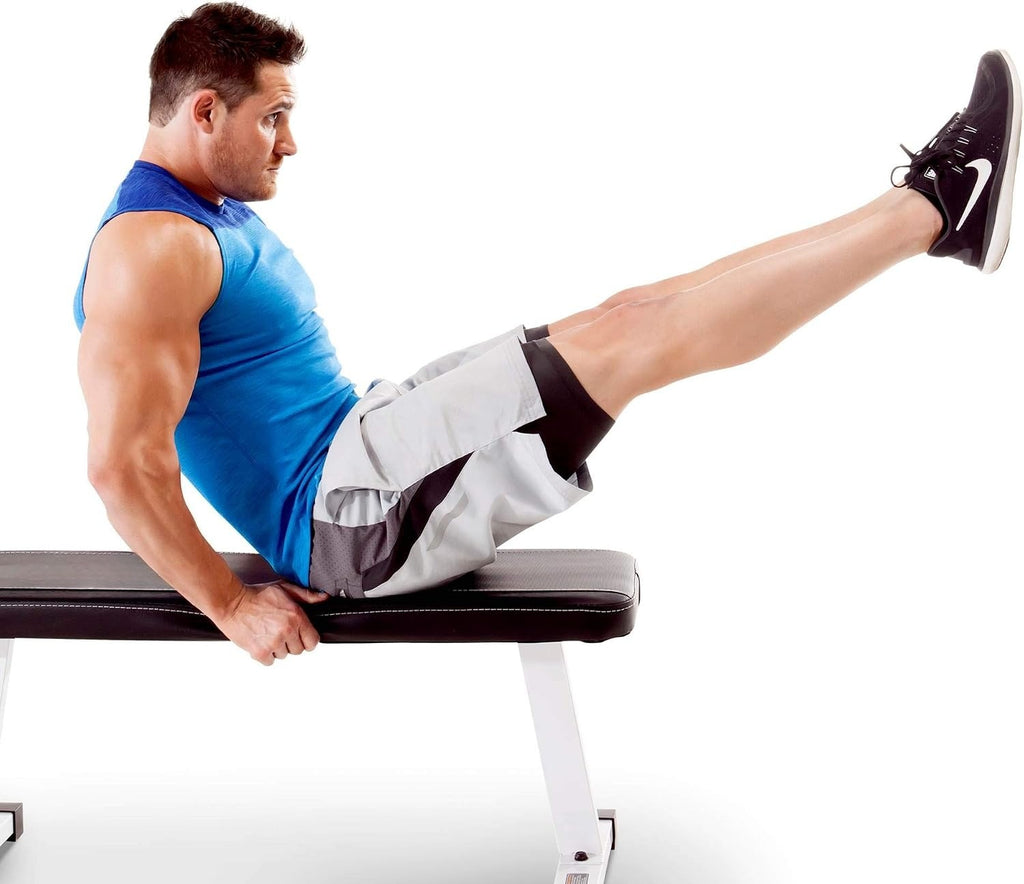 White Flat Weight Bench