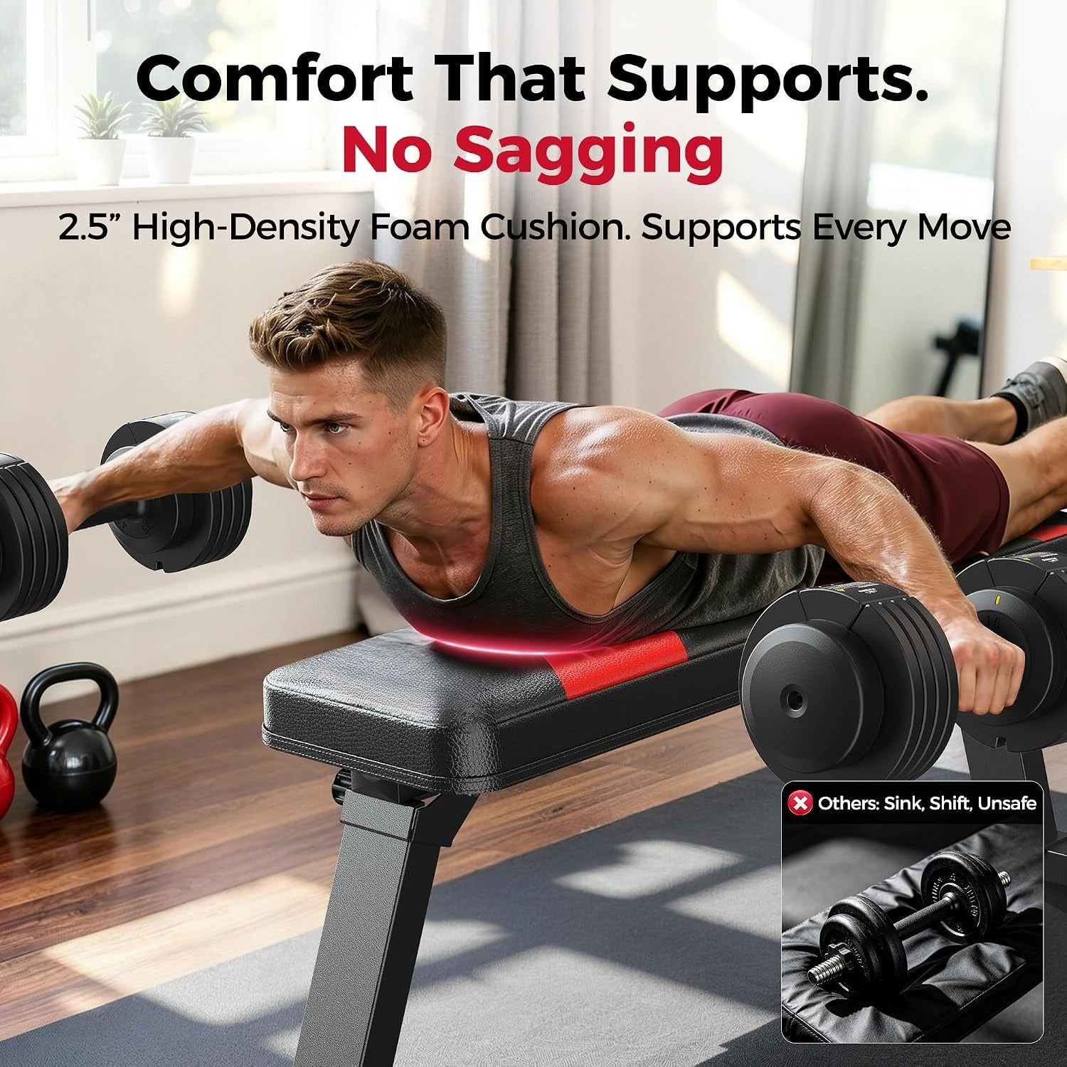 Foldable Flat Weight Bench