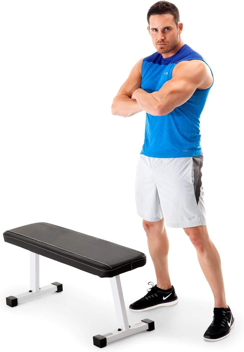 White Flat Weight Bench