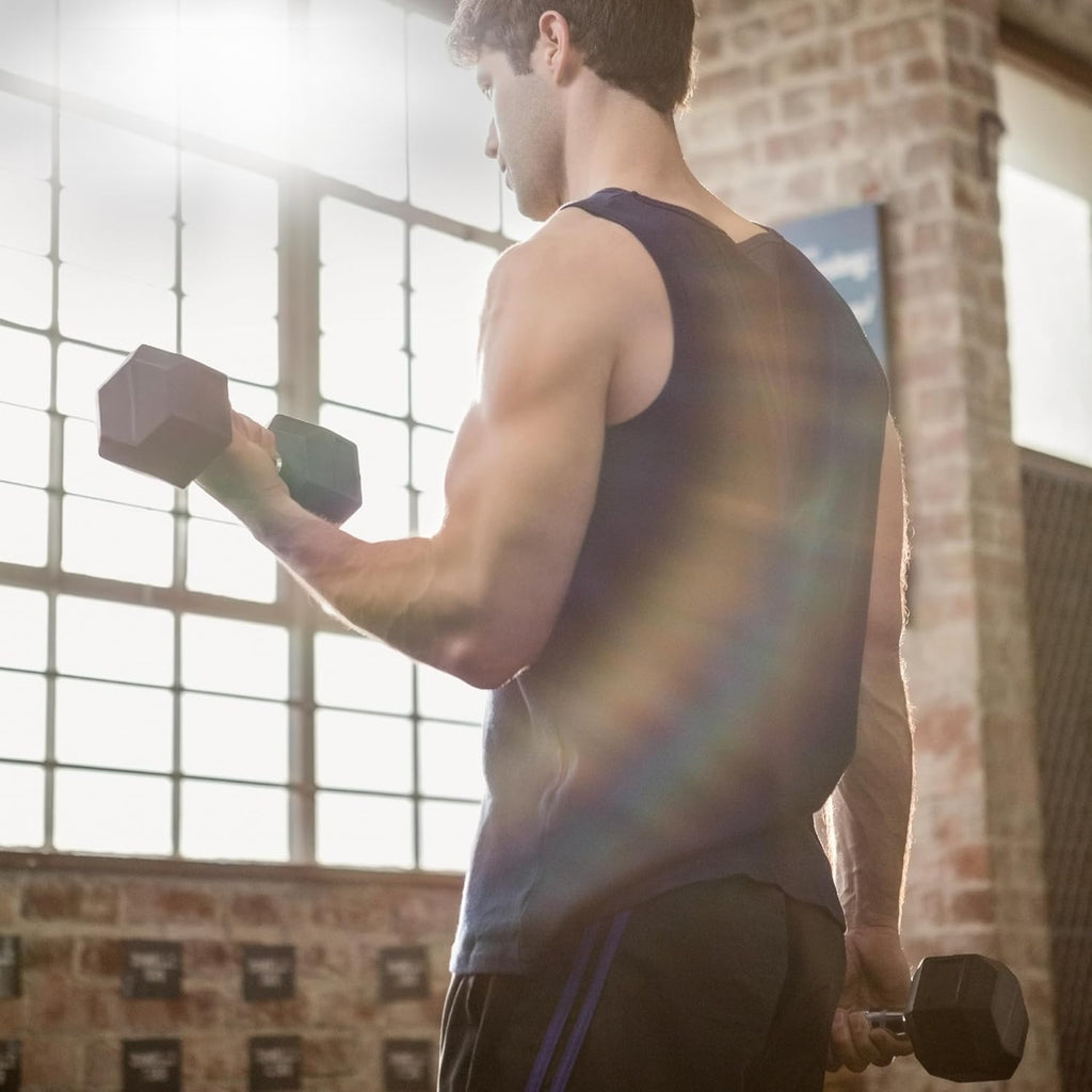 Rubber‑Coated Hex Dumbbells Set