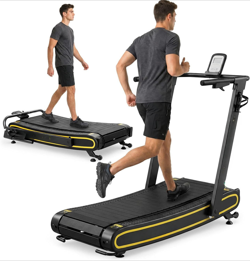Curved Manual Non‑Electric Treadmill