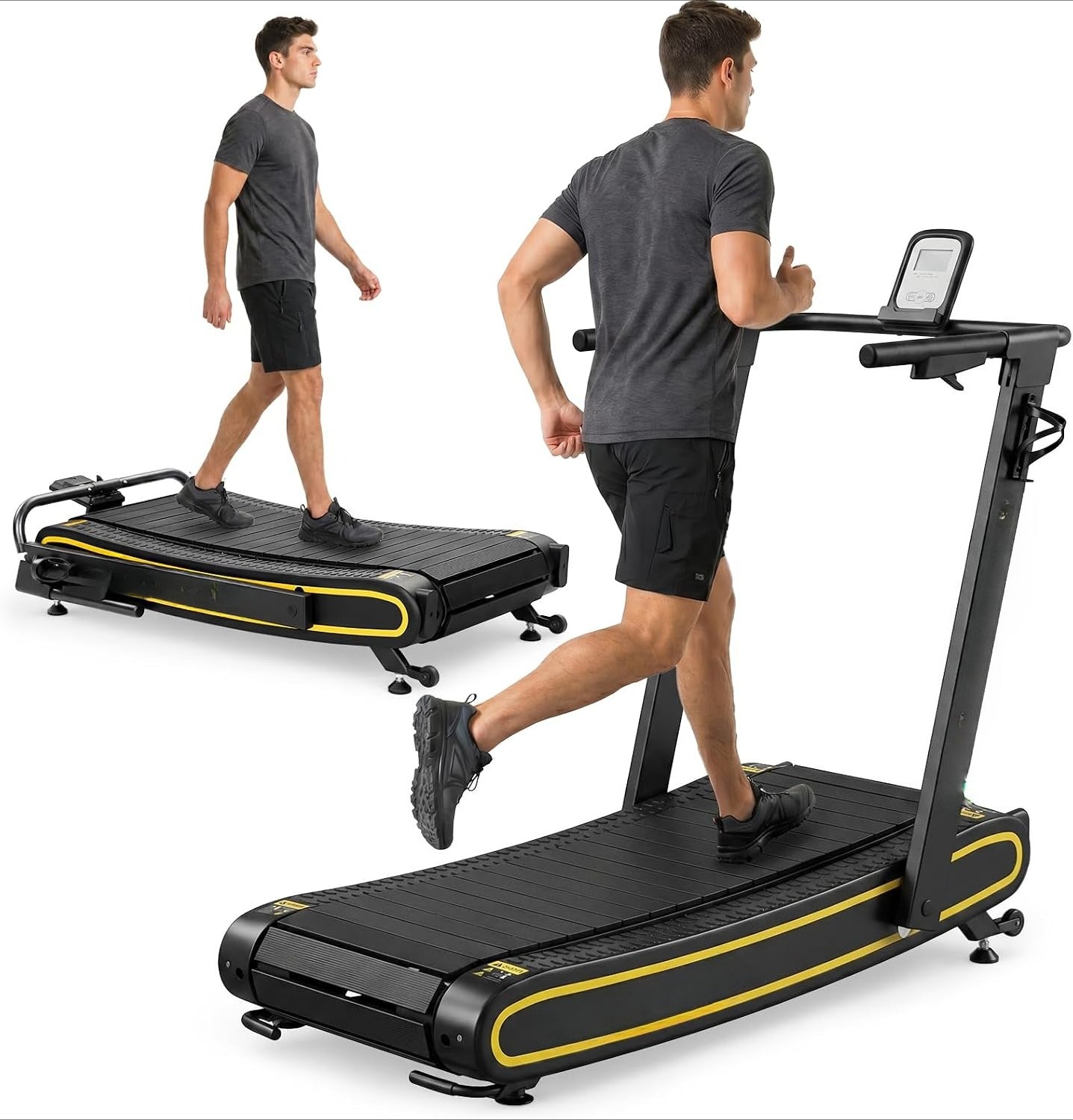 Curved Manual Non‑Electric Treadmill