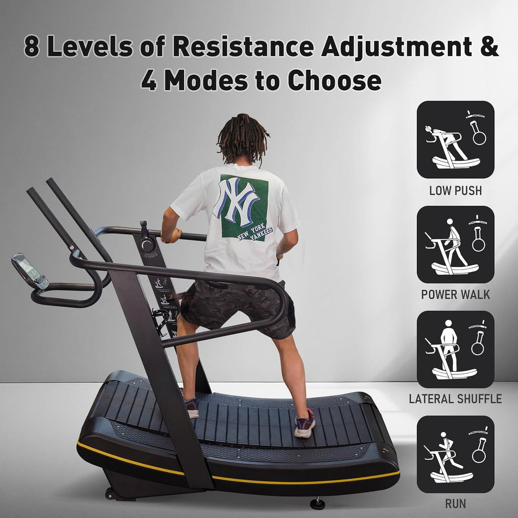 Manual Curved Treadmill Non‑Electric Fitness Equipment
