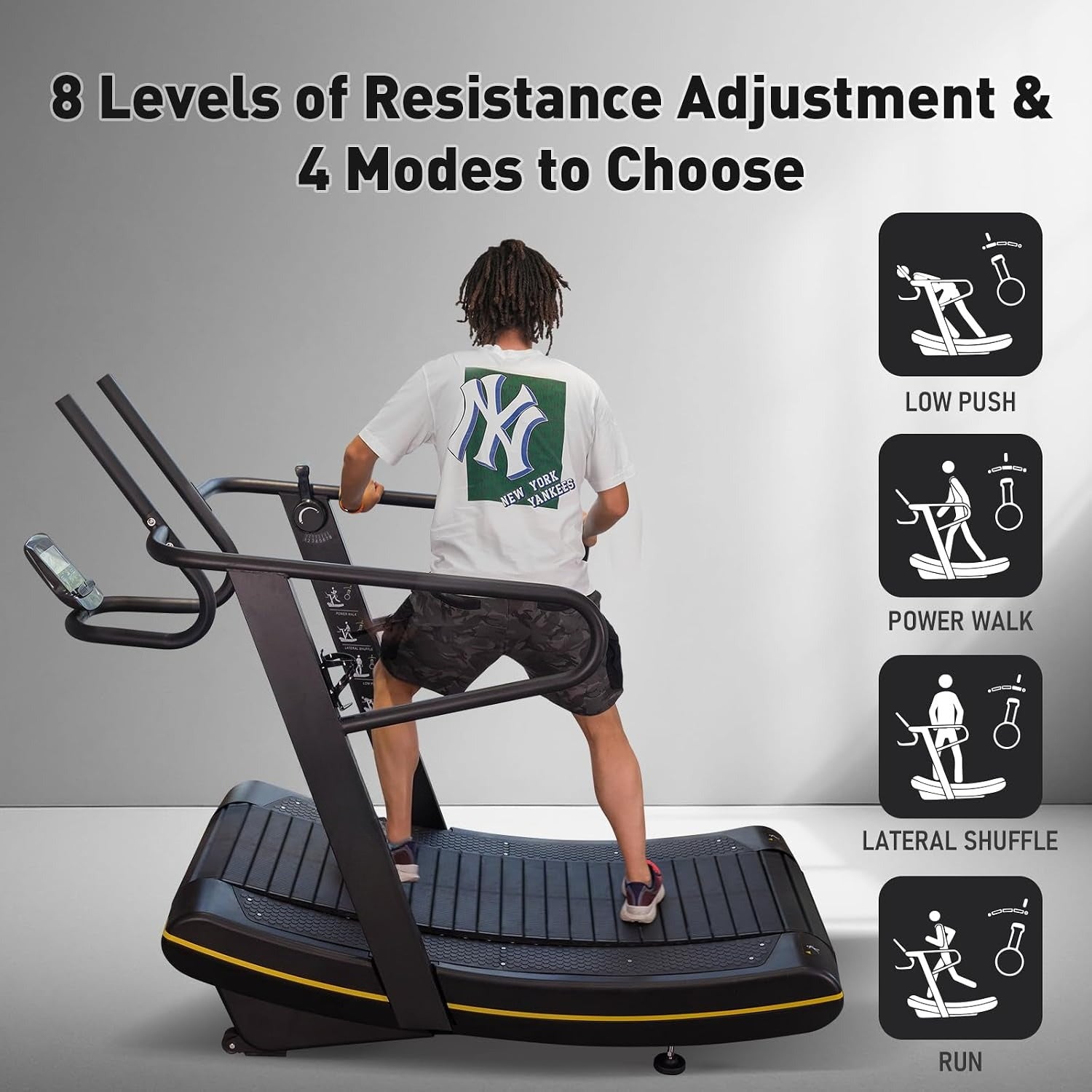 Manual Curved Treadmill Non‑Electric Fitness Equipment